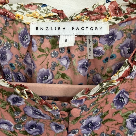 English Factory Floral Ruffle Long-Sleeve Dress - Picture 3 of 5